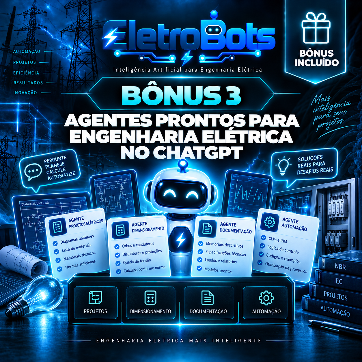 Agentes Prontos para Engenharia Elétrica no ChatGPT